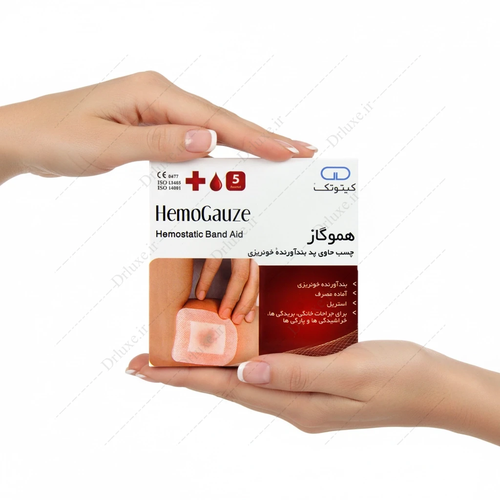 چسب حاوی پد بندآورنده خونریزی کیتوتک 5 عدد